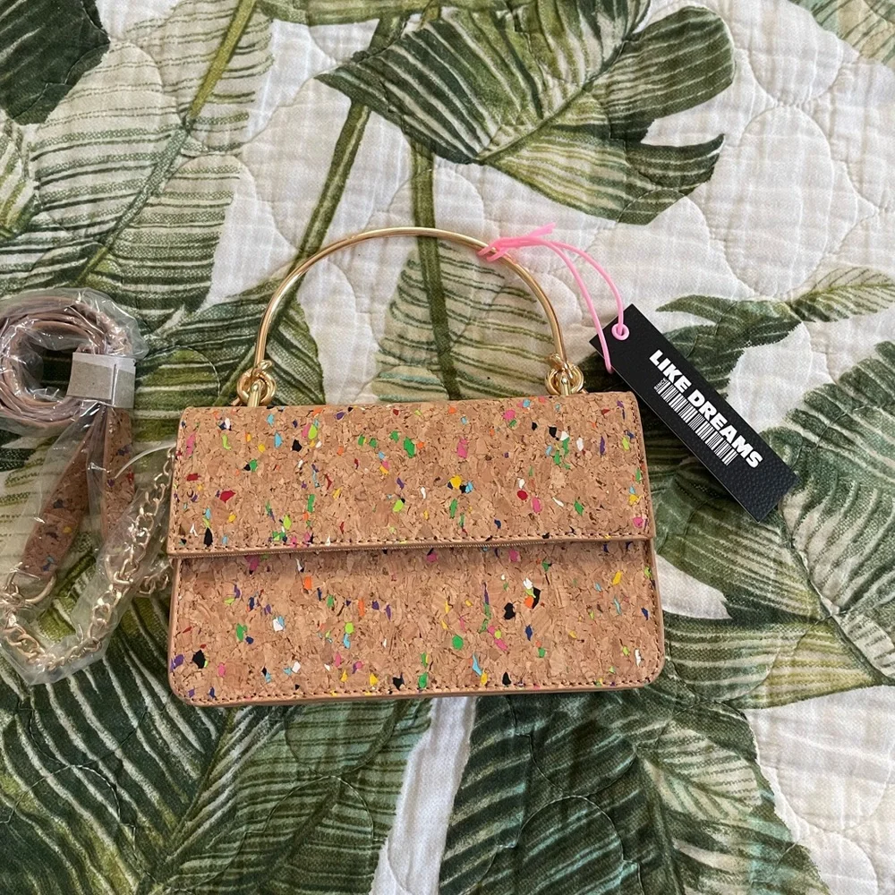 Multicolor Cork Handbag - Picture 1 of 4